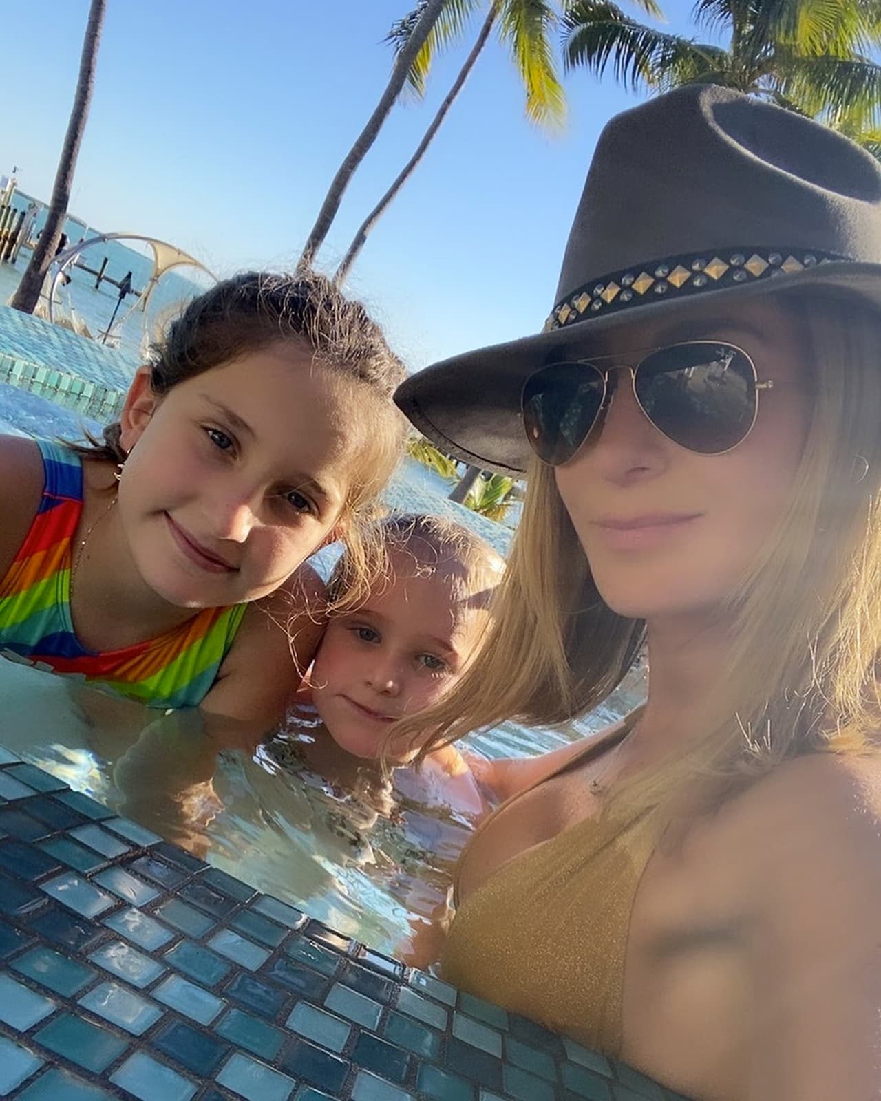Geraldine Bazán de vacaciones en Miami con sus hijas