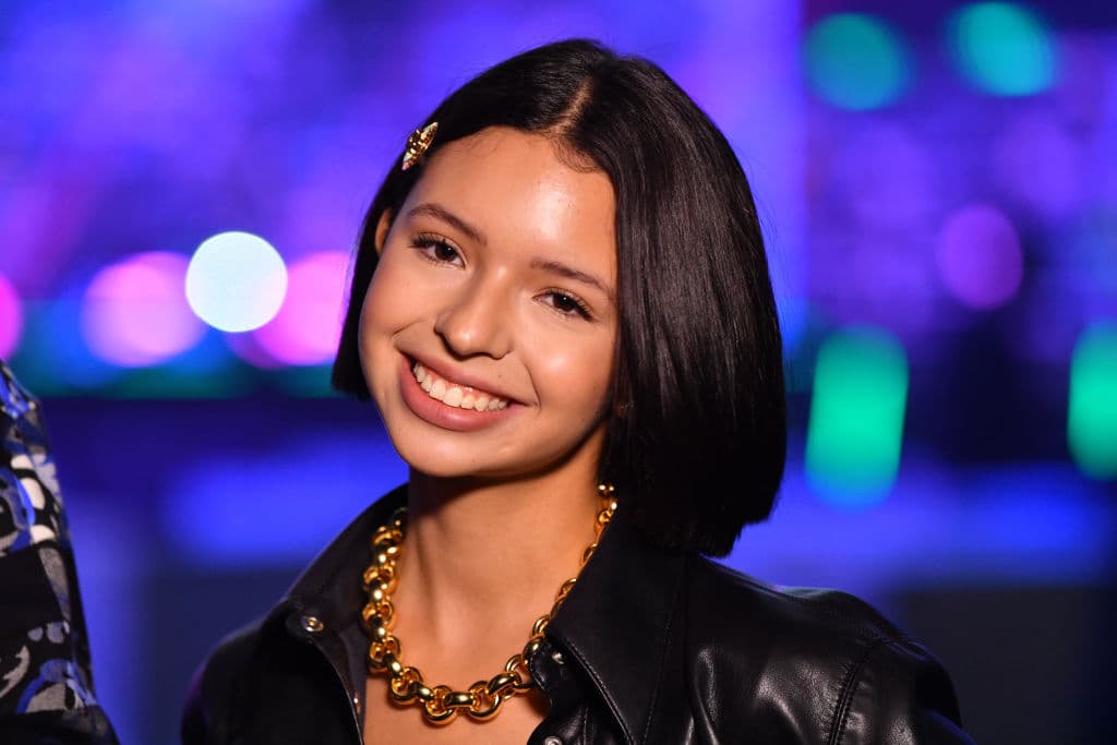 CORAL GABLES, FLORIDA - JULY 20: Angela Aguilar attends Premios Juventud 2021 - Rehearsals - Day 2 at Watsco Center on July 20, 2021 in Coral Gables, Florida. (Photo by Jason Koerner/Getty Images for Univision)