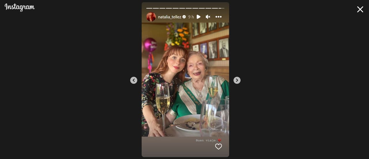 Natalia le dio el último adiós a su abuela materna.