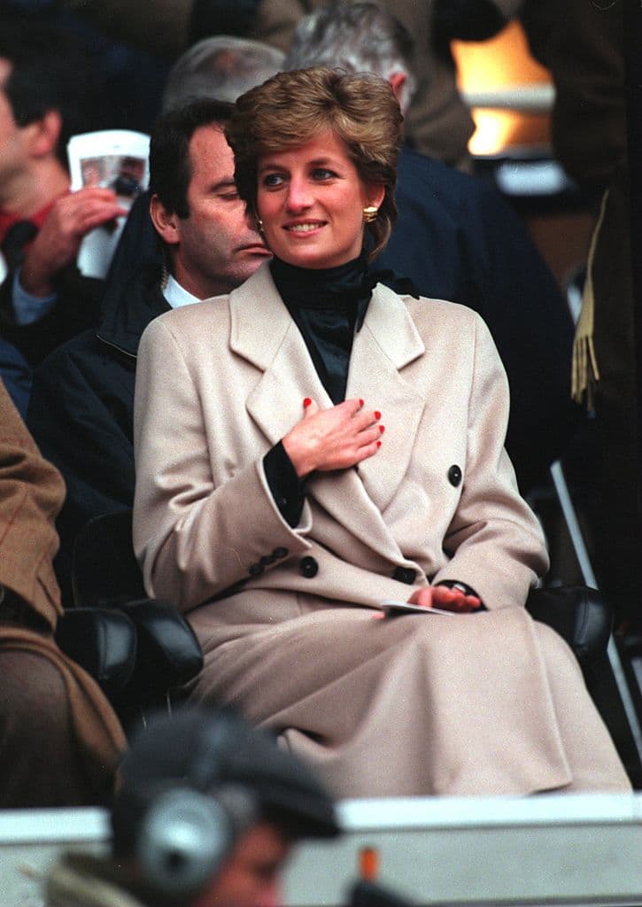 21 JAN 1995: THE PRINCESS OF WALES WATCHES THE WELSH RUGBY UNION TEAM DURING THEIR FIRST FIVE NATIONS MATCH OF THE SEASON AGAINST FRANCE AT PARC DES PRINCES IN PARIS. Mandatory Credit: Pascal Rondeau/ALLSPORT