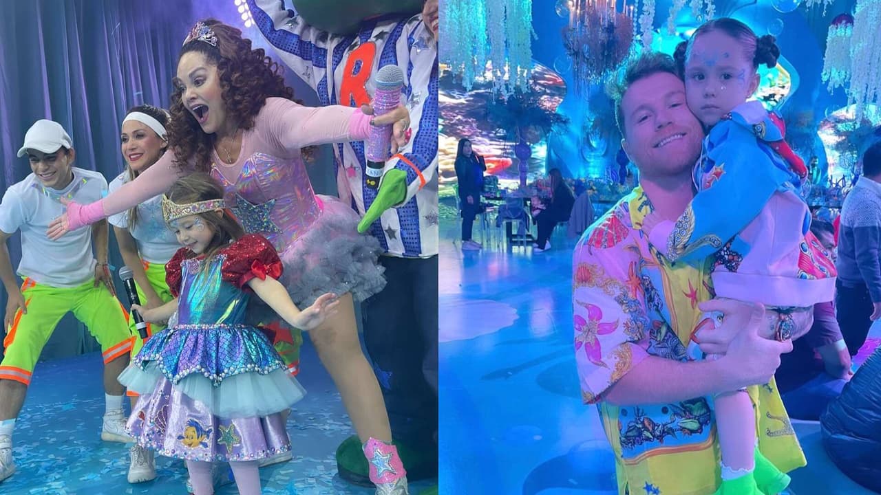 Tatiana cantó para la hija del Canelo en una fiesta temática de “La Sirenita”