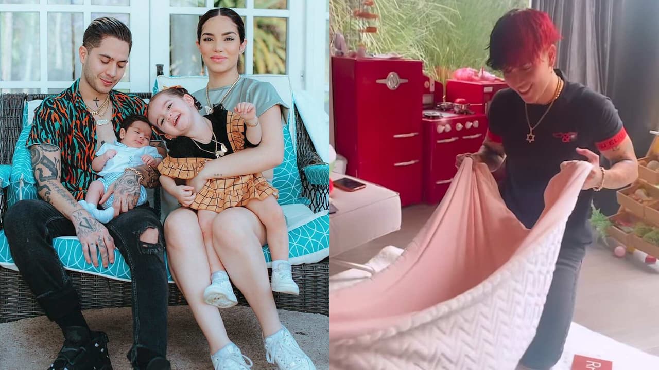 Kimberly Loaiza y JD Pantoja aprenden a hacer ejercicios de estimulación para Juanito