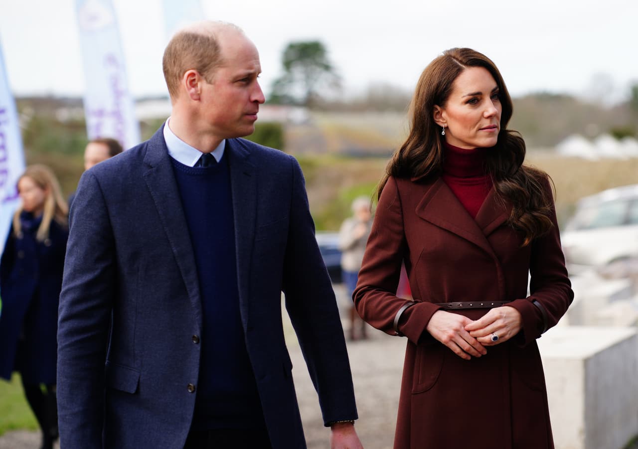 FALMOUTH, ENGLAND - FEBRUARY 09: Prince William, Prince of Wales, known as the Duke of Cornwall and Catherine, Princess of Wales, known as the Duchess of Cornwall while in Cornwall visit the Dracaena Centre to learn about the wide variety of support and services that the organisation provides to local people, with a mission of building a healthy, happy and mutually supportive society on February 9, 2023 in Falmouth, United Kingdom. Their Royal Highnesses are visiting Cornwall for the first time since becoming the Duke and Duchess of Cornwall. Located between Falmouth and Penryn, the centre serves both towns and the surrounding rural area. It has been in operation since 2008 and supports around 10,000 people a year. (Photo by Ben Birchall-WPA Pool/Getty Images)