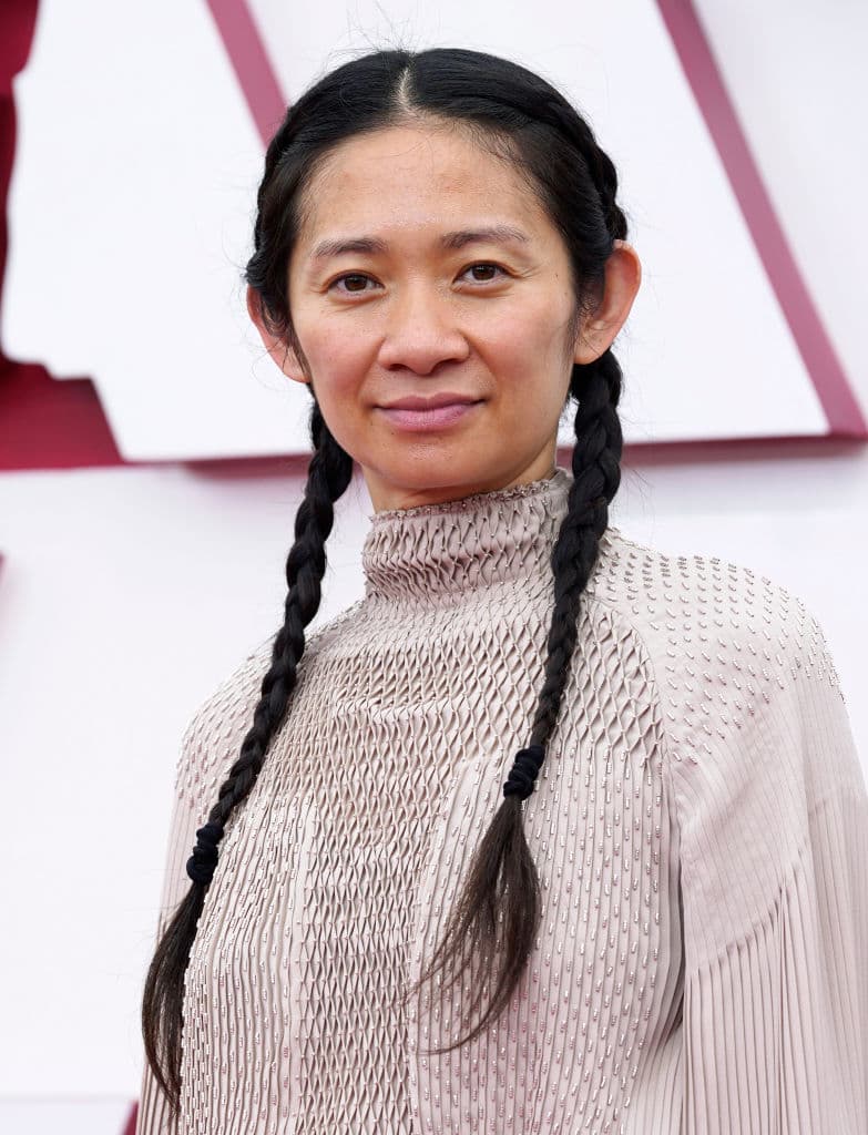 LOS ANGELES, CALIFORNIA – APRIL 25: Chloe Zhao attends the 93rd Annual Academy Awards at Union Station on April 25, 2021 in Los Angeles, California. (Photo by Chris Pizzelo-Pool/Getty Images)