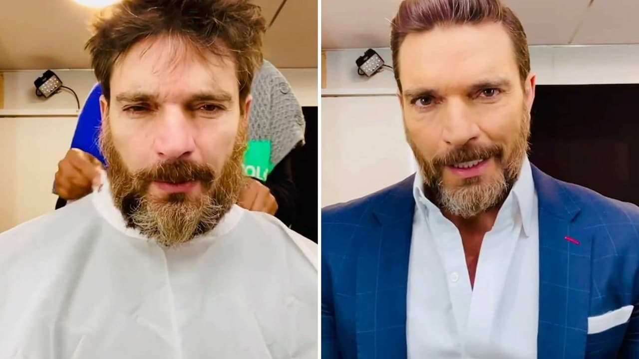 Tras superar el Covid-19, Julián Gil regresa a los foros y muestra su asombroso cambio de look