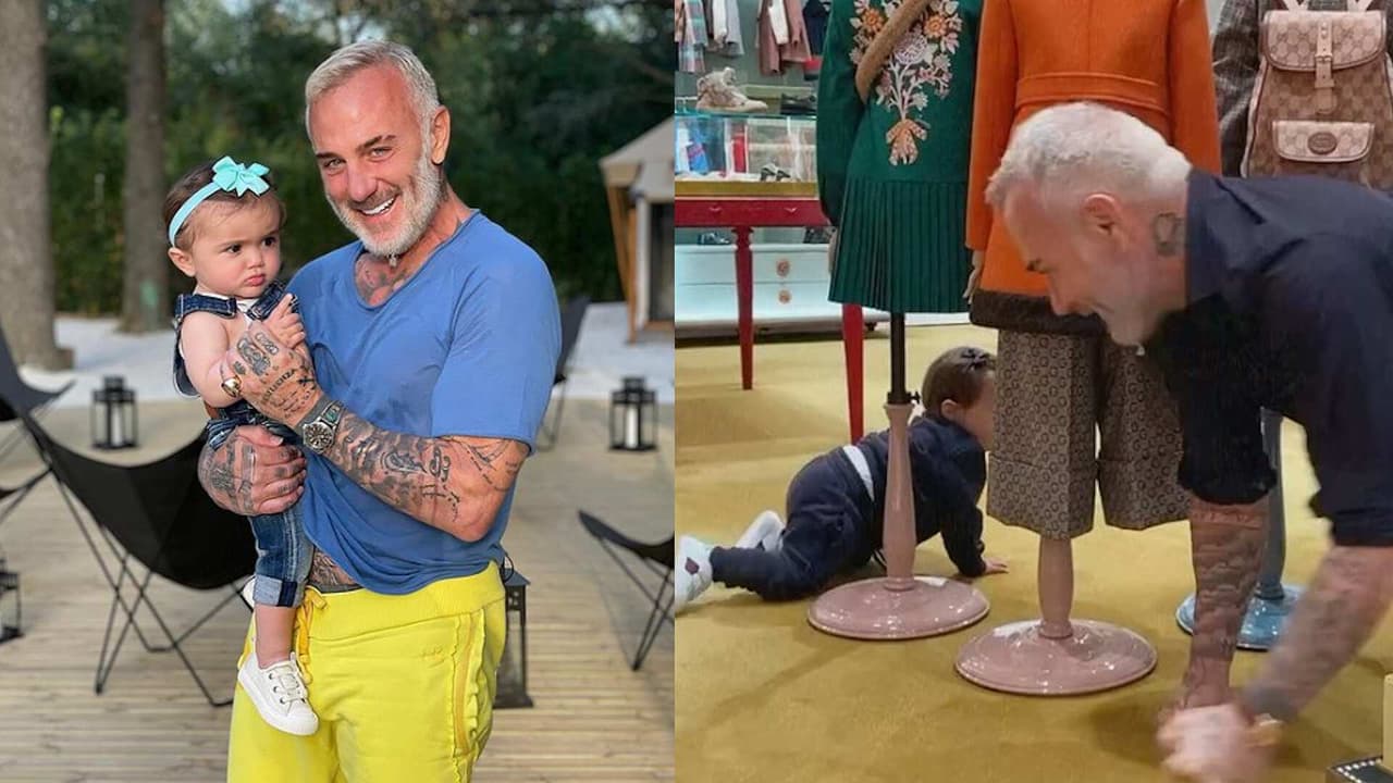 Gianluca Vacchi se ‘convierte en un bebé’ para jugar con Blu