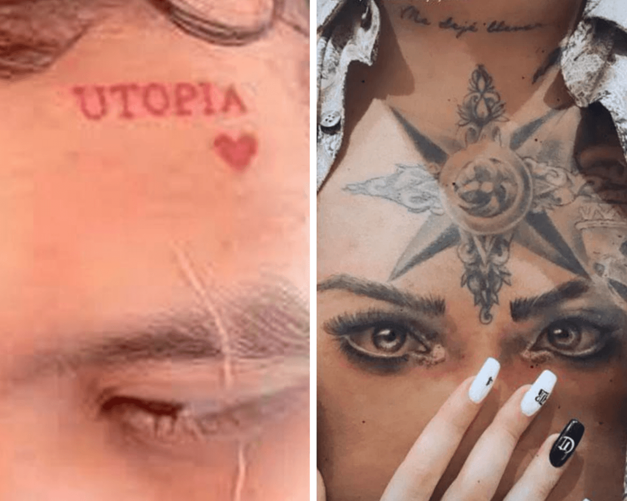 Para 2020, cuando el artista ya se encontraba consagrado, gracias a éxitos como Botella tras botella y Dime cómo quieres, su situación sentimental con Belinda se volvió pública, confesándose enamorado de la rubia actriz y dedicándole más de un tatuaje en su honor. 
<br> 
<br> Se sabe que fueron tres los diseños que se tatuó enamorado de la ex estrella infantil de Televisa; la palabra 
<b>"Beli"</b> al lado de su oreja, la palabra
<b> "Utopía"</b>, en su frente, haciendo referencia al álbum más popular de su entonces novia y el más grande, 
<b>los ojos de Belinda en su pecho.</b>
