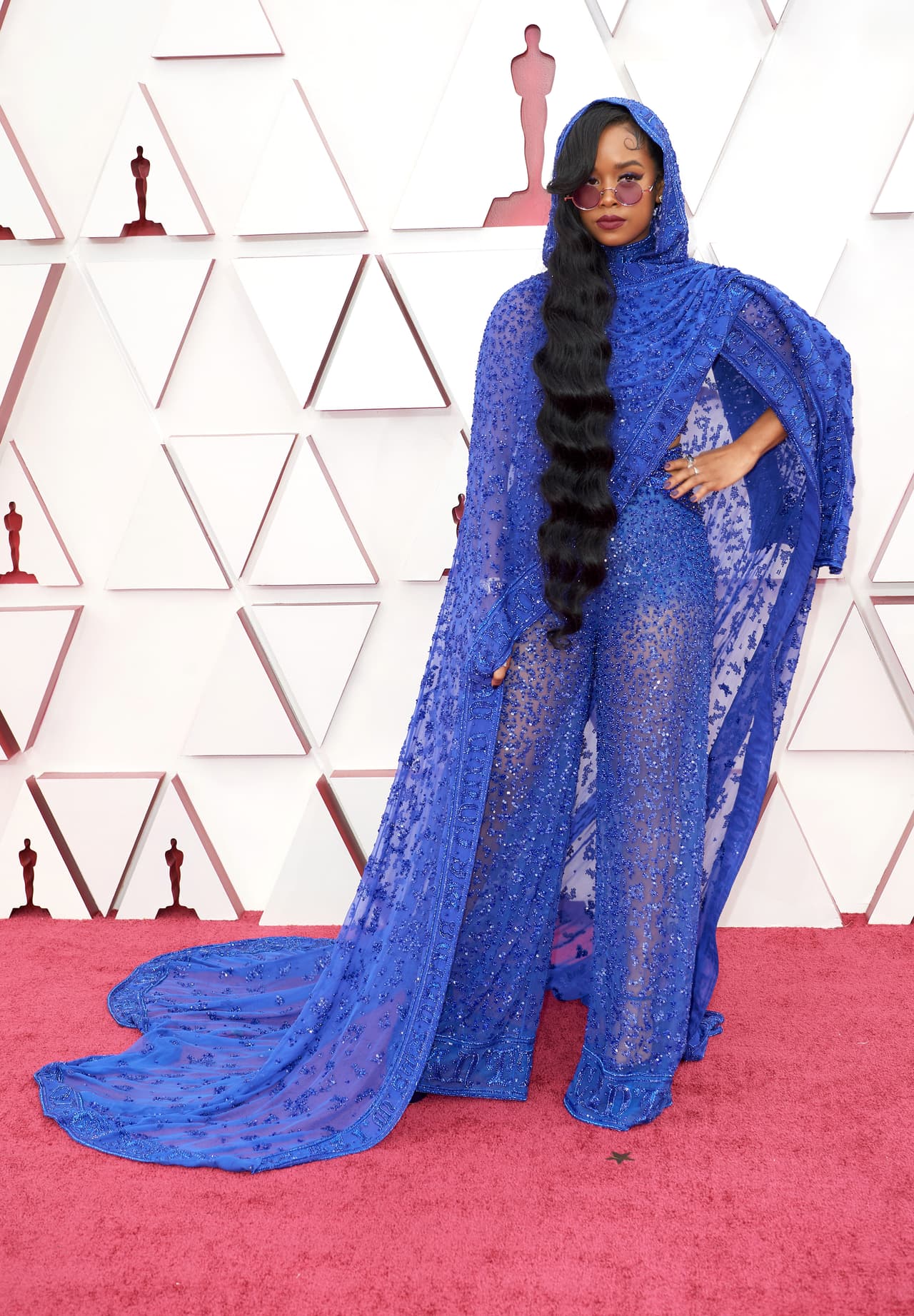 LOS ANGELES, CALIFORNIA – APRIL 25: (EDITORIAL USE ONLY) In this handout photo provided by A.M.P.A.S., H.E.R. attends the 93rd Annual Academy Awards at Union Station on April 25, 2021 in Los Angeles, California. (Photo by Matt Petit/A.M.P.A.S. via Getty Images)
