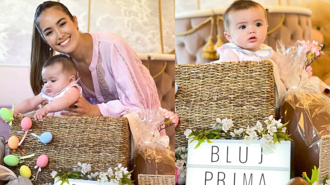 Sharon Fonseca compartió cómo decoraron su casa para las fotos de la primera Pascua de Blu