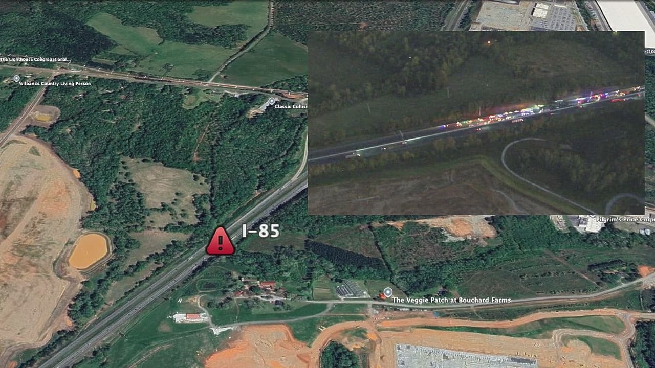 Siete personas mueren en un choque múltiple en la I-85 en el condado Jackson