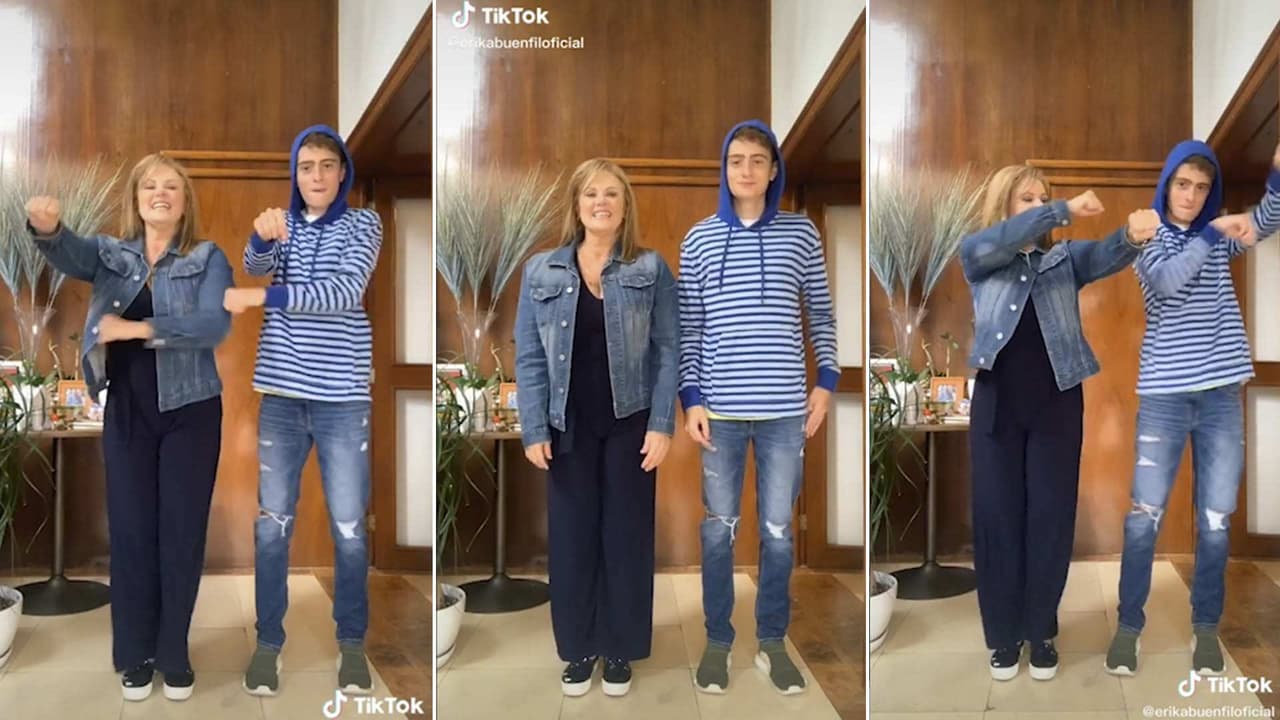 Con esta coreografía le llueven piropos al hijo de Erika Buenfil y la nombran ‘Suegra de México’ (VIDEO)