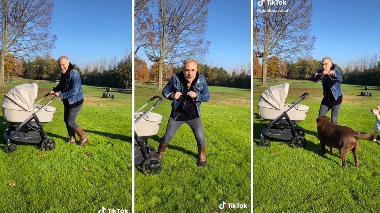Gianluca Vacchi presume el primer baile que hizo con su hija desde su carriola