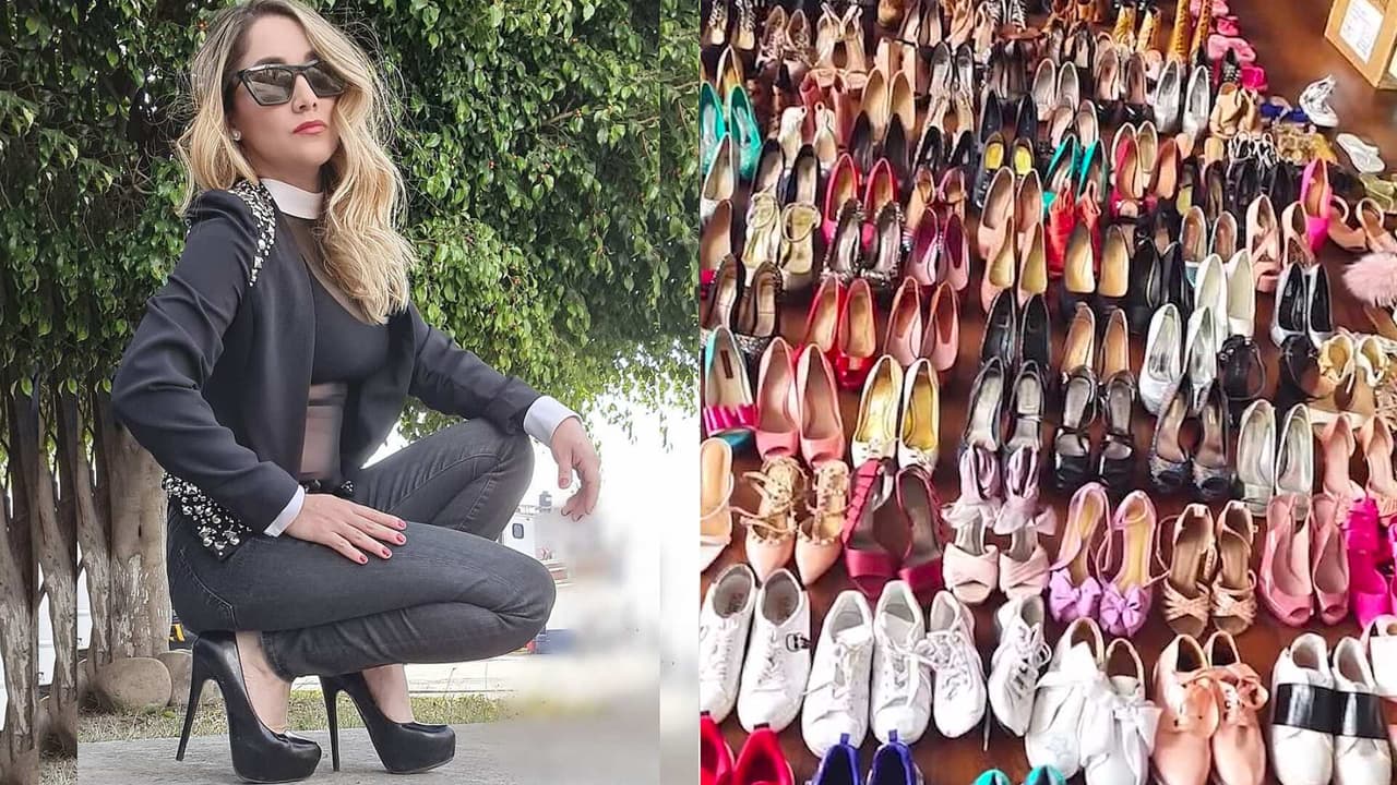 Sherlyn podría abrir una zapatería completa con todos los zapatos que tiene