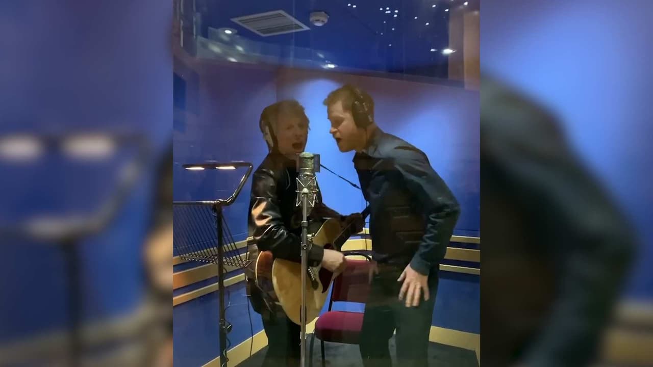 El príncipe Harry y Bon Jovi graban un dueto juntos