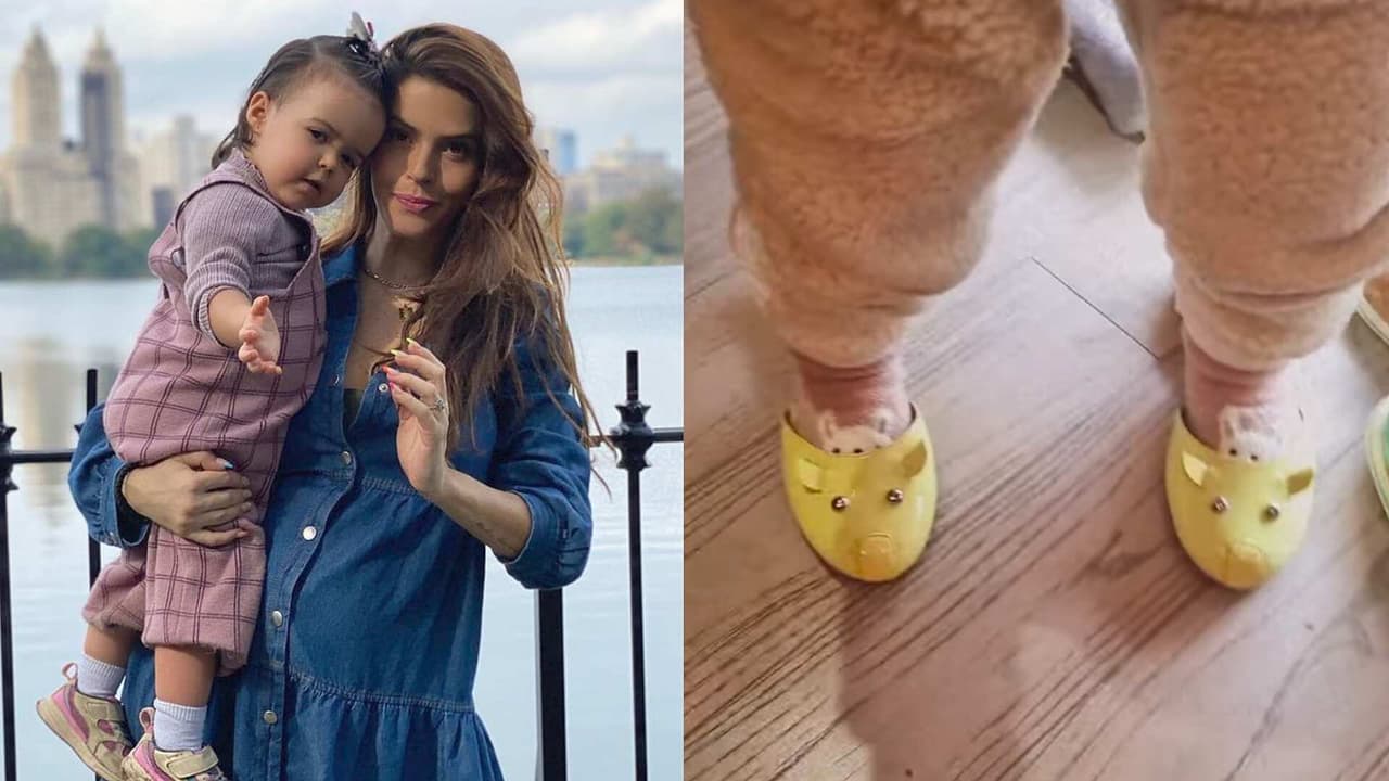 La Hija de Claudia Álvarez enternece al ponerse los zapatos de su mamá