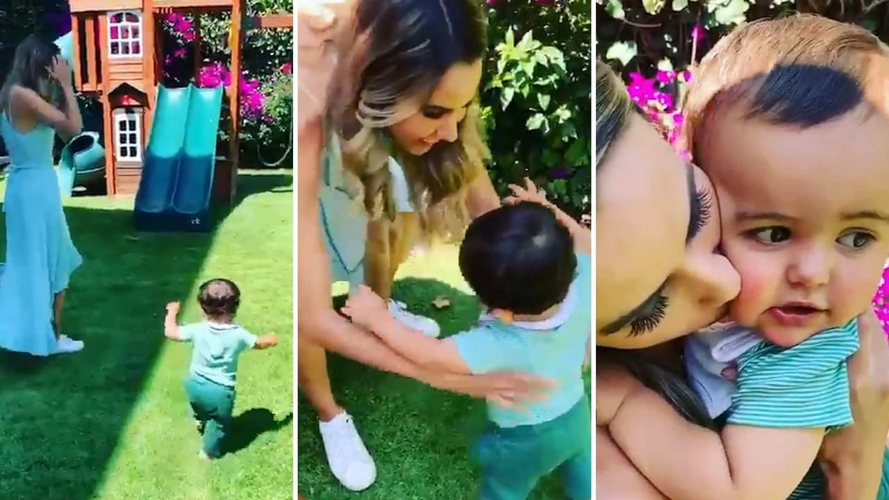 Odalys Ramírez y Patricio Borghetti celebran los primeros pasos de su hijo Rocco