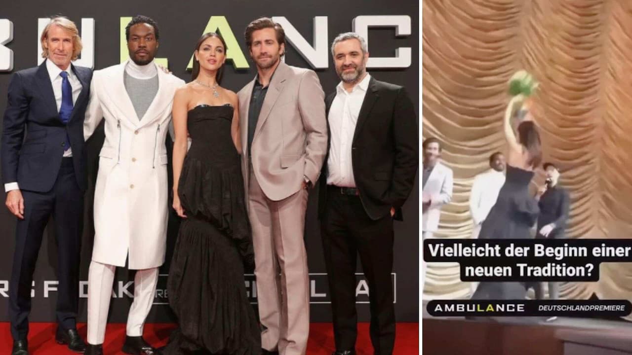 Como en una boda: Eiza González lanza ramo de flores al público