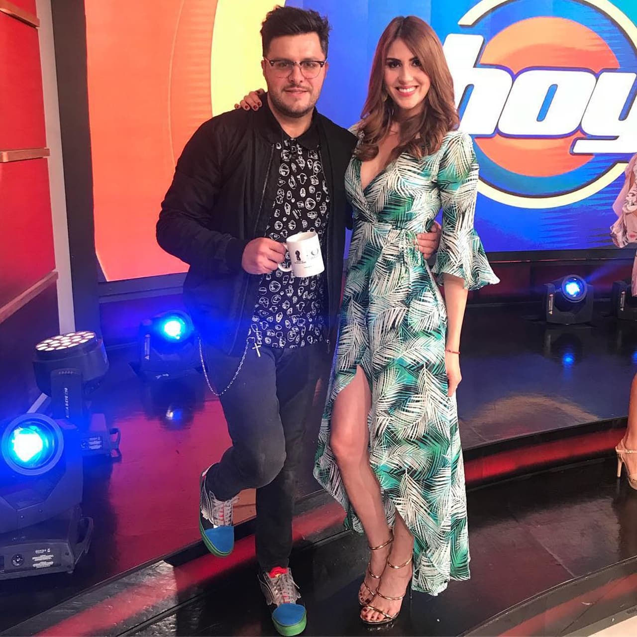 Paul Stanley y su novia Joely Bernat en el programa Hoy