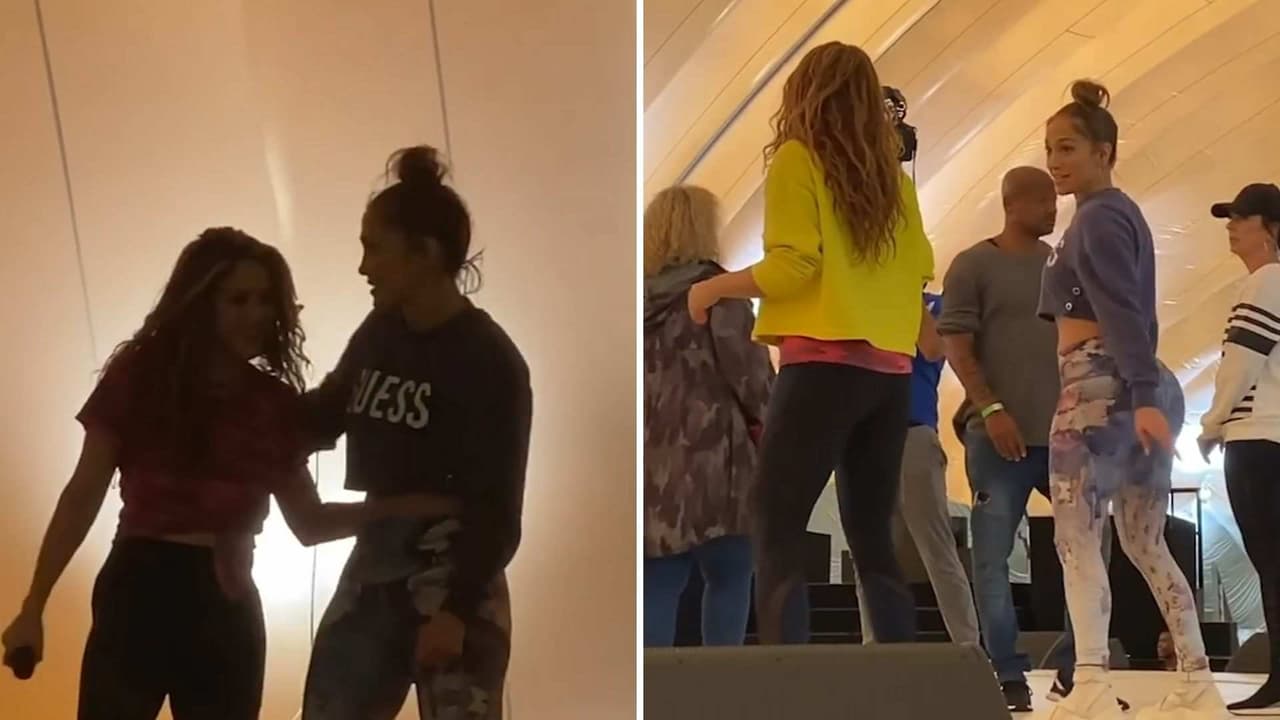 Video: JLo le enseña a Shakira como mover las caderas