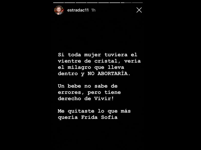 Christian Estrada respondió a Frida Sofía