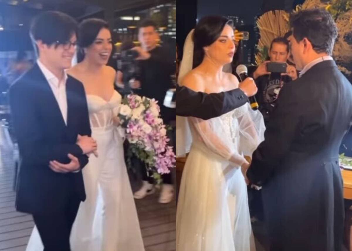 Violeta Isfel se casó con Raúl Bernal y su hijo la entregó en el altar