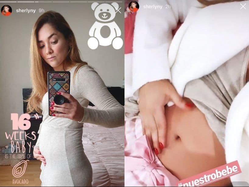 El 23 de diciembre, Sherlyn presumió a sus seguidores en la misma red social cuánto ha crecido su vientre, además de revelar que estaba en la semana 16 de su proceso de gestación. “Que seas mi universo, que ya eres cada uno de mis pensamientos. Que tu presencia y tu poder sean mi alimento”, dice la estrofa que interpretó la actriz en otra publicación.