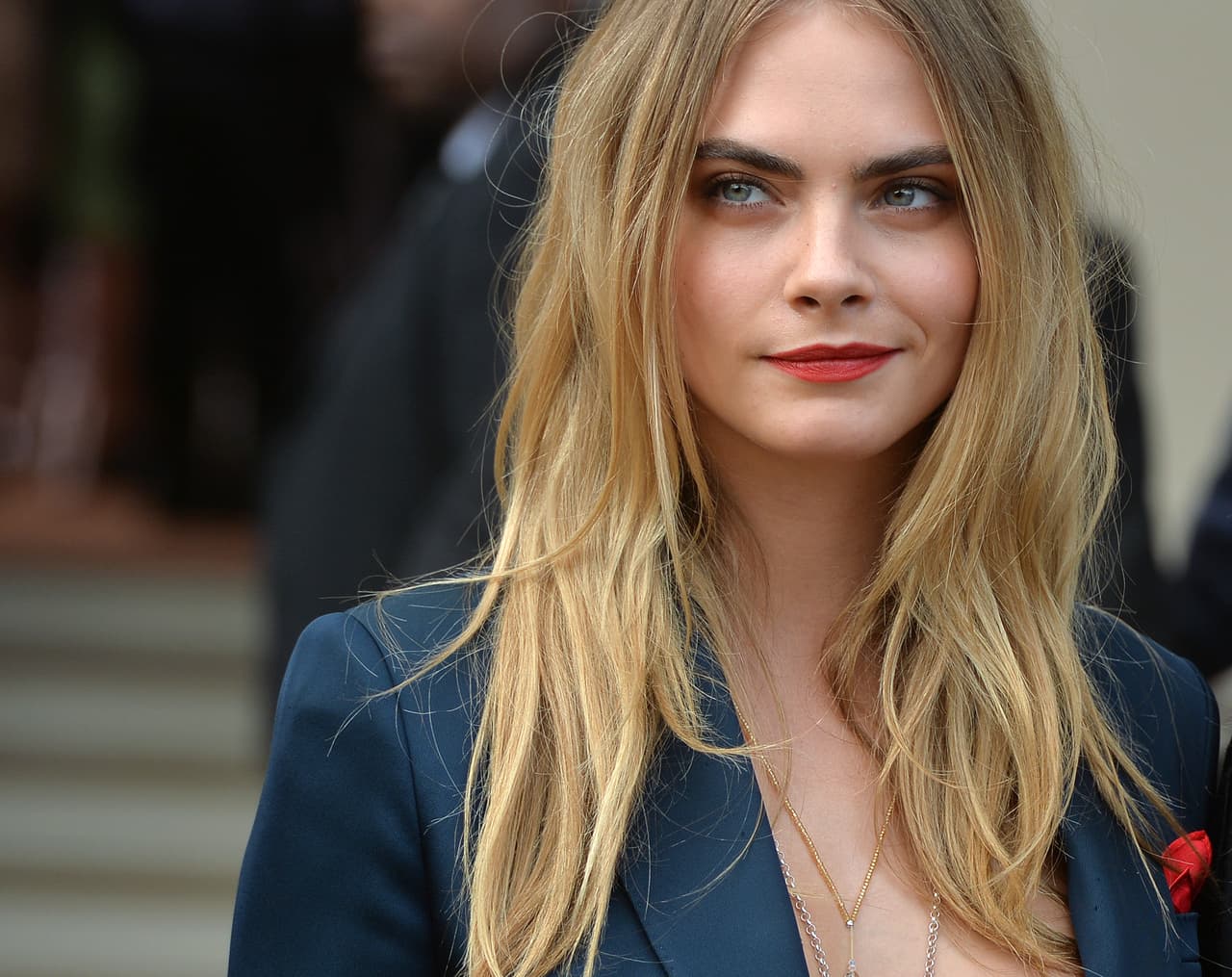 LONDON, ENGLAND - SEPTEMBER 15: Cara Delevingne attends the Burberry Prorsum show during London Fashion Week Spring Summer 2015 on September 15, 2014 in London, England. (Photo by Anthony Harvey/Getty Images)