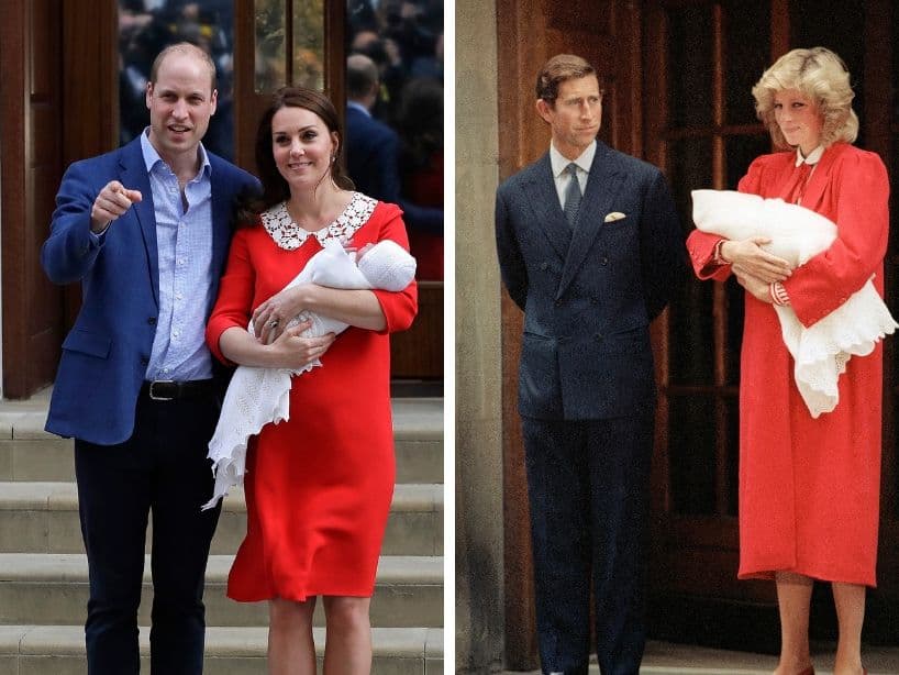 Y más recientemente, con un vestido rojo con detalles blancos.