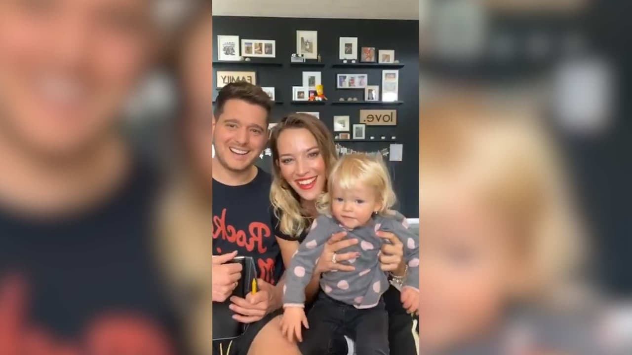 Michael Bublé presenta a su hija en video: Mira cómo canta y baila con ella
