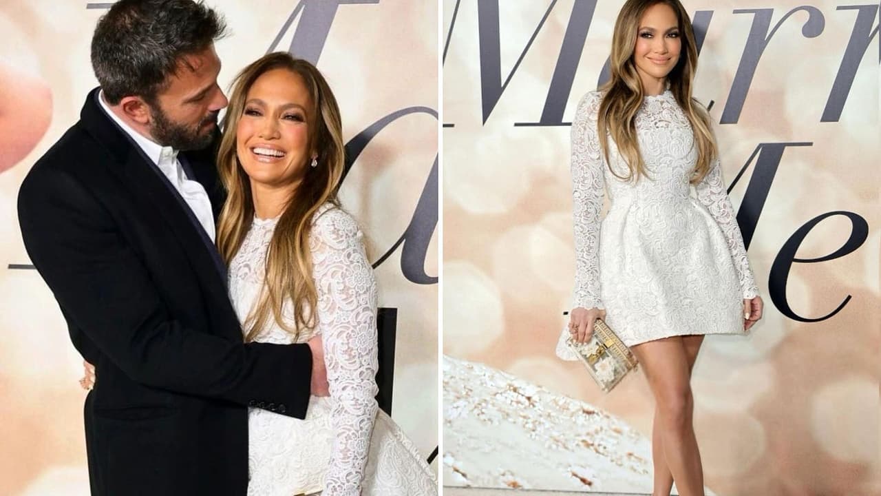Jennifer Lopez y el sencillo vestido que eligió para su boda con Ben Affleck