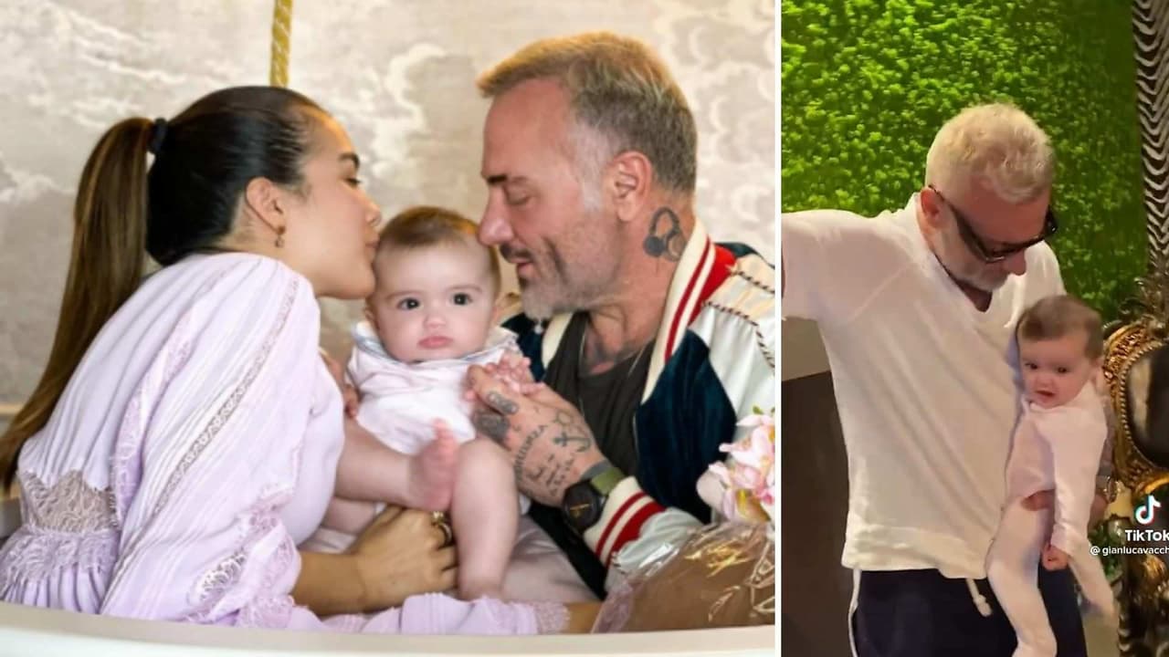 Gianluca Vacchi ya tiene pareja de baile y no es Sharon, sino su bebita Blu