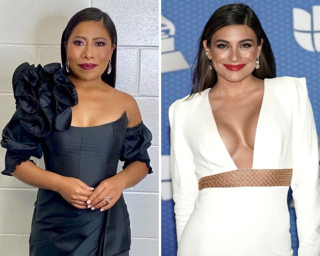 Desde la alfombra roja hasta la clausura, aquí la lista completa con todos los vestidos y conjuntos que lucieron Yalitza Aparicio y Ana Brenda Contreras, como conductoras de la gala.
<br>
<br>Si te perdiste tanto la 
<i>red carpet</i>, como la gala completa de los Latin Grammy's, no te pierdas la repetición este 
<b>sábado 21 de noviembre a las 19:00 horas por el canal de Las Estrellas.</b>
<br>
