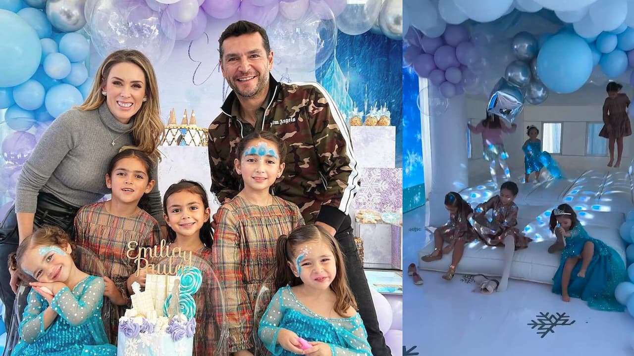 Jacky Bracamontes hace una linda fiesta doble a sus mellizas con temática de ‘Frozen’