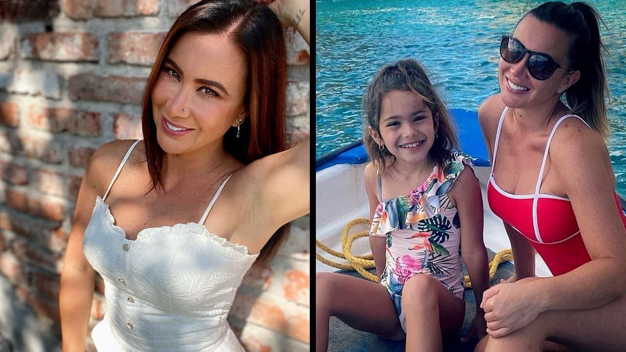 Mariazel le da una sorpresa a su hija Laia saliendo de la escuela