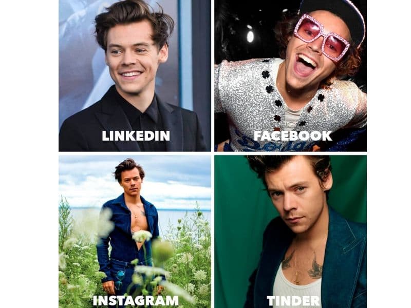 Harry Styles también fue merecedor de sus cuatro fotos para el challenge.