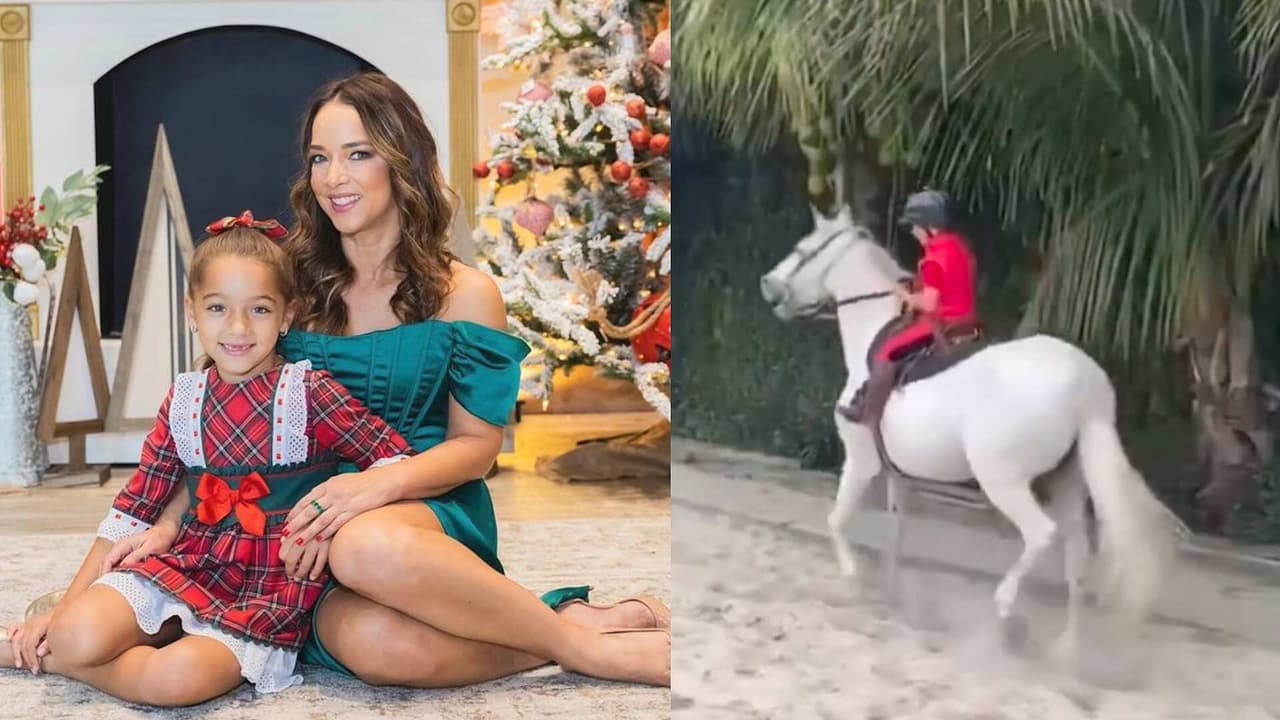 Adamari López: Su hija sorprende al cabalgar como una experta