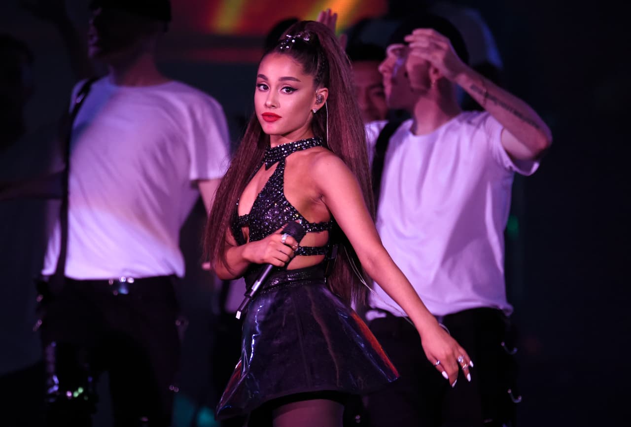 Ariana Grande performs at Wango Tango at Banc of California Stadium on Saturday, June 2, 2018, in Los Angeles. (Photo by Chris Pizzello/Invision/AP)