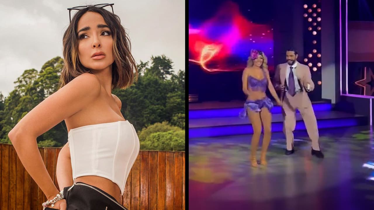 Manelyk da una muestra de sus mejores pasos de mambo