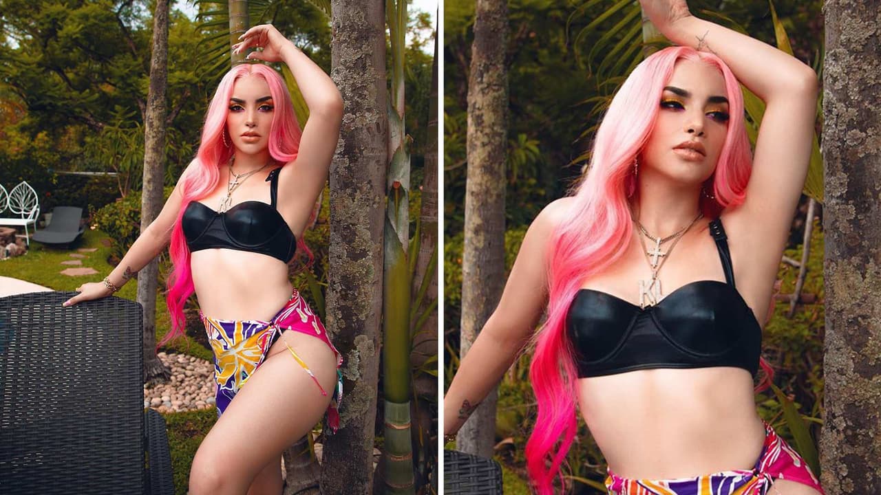 Kimberly Loaiza luce cabello rosa y así la presume