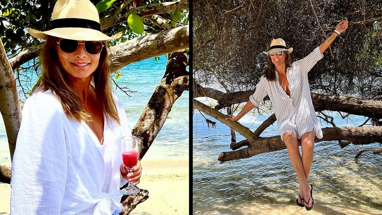 Montserrat Oliver disfrutó de lujosas vacaciones en una isla privada