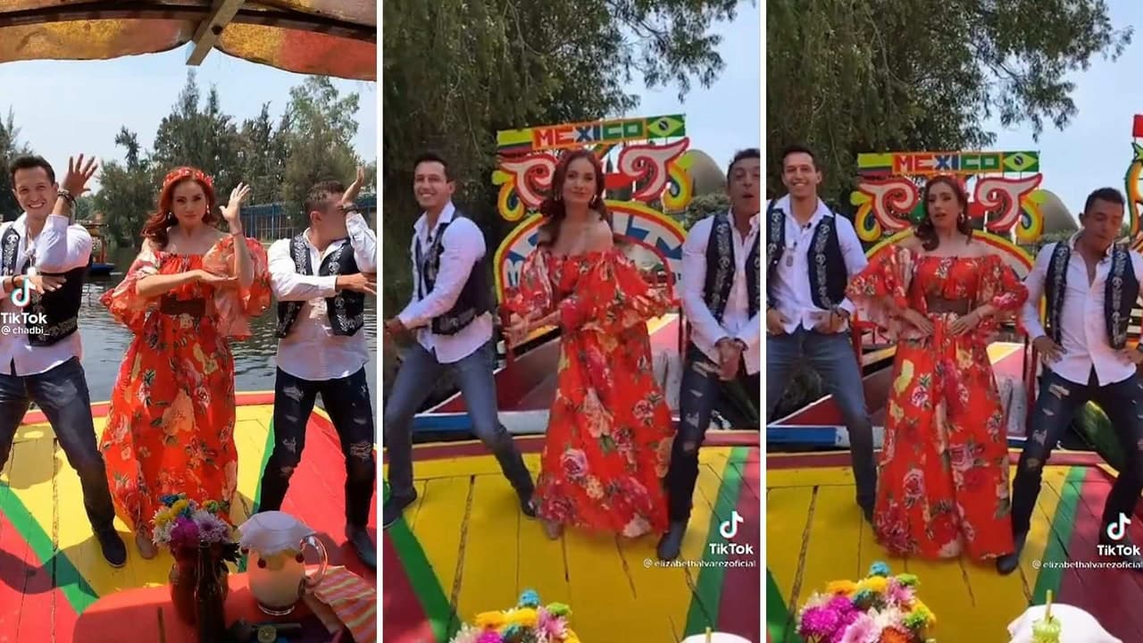 Elizabeth Álvarez se estrena en TikTok y lo hace meneando las caderas con apuestos mariachis