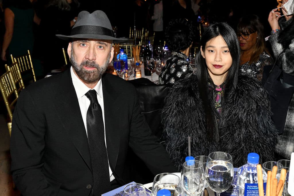 NEW YORK, NEW YORK - NOVEMBER 29: Nicolas Cage and Riko Shibata attend the 2021 Gotham Awards Presented By The Gotham Film & Media Institute on November 29, 2021 in New York City. (Photo by Craig Barritt/Getty Images for GreenSlate)