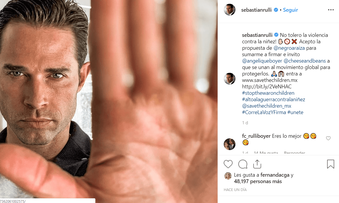 Sebastián Rulli, Consuelo Duval, Galilela Montijo, Regina Blandón y una docena más de celebridades mexicanas subieron su foto, junto al hashtag, en sus cuentas de Instagram.