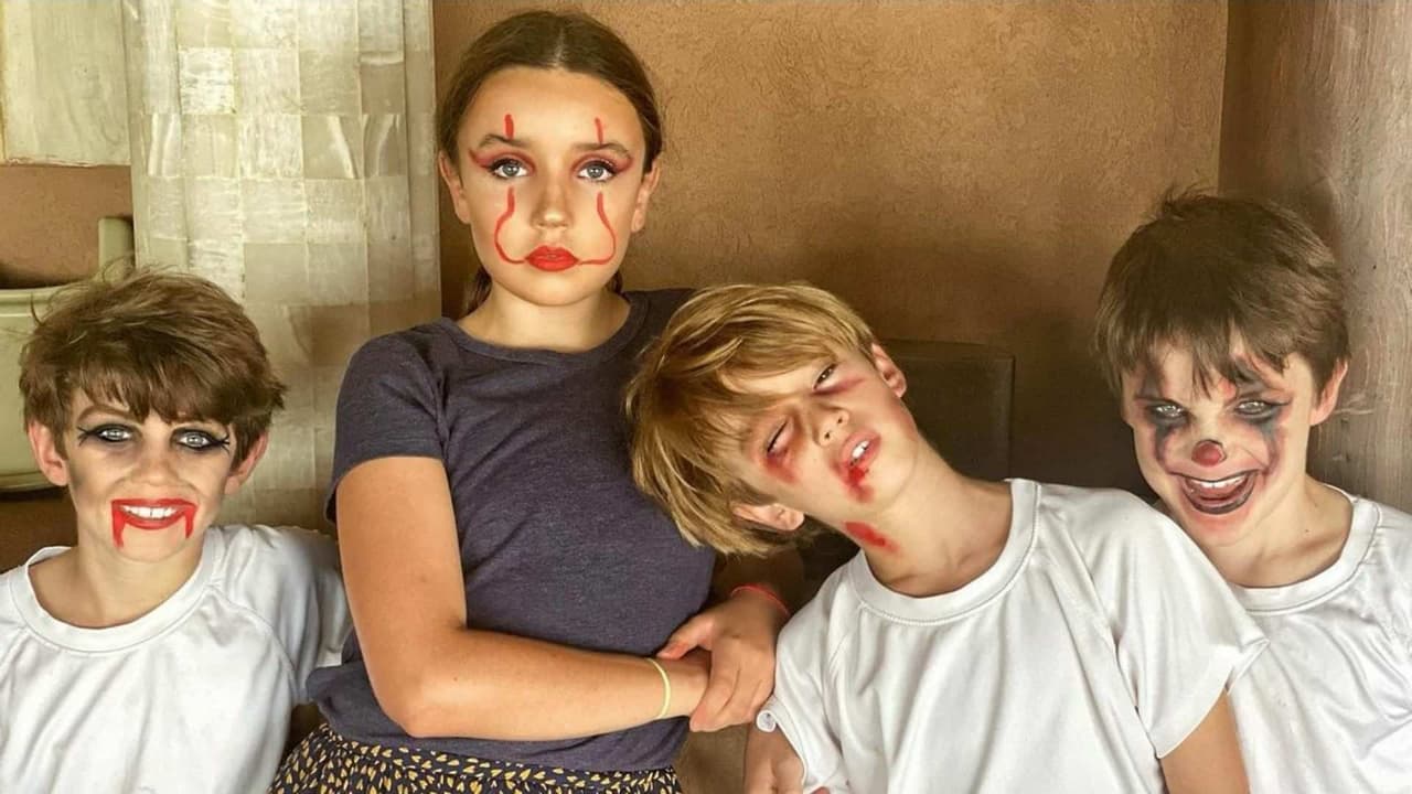 Inés Gómez Mont se lució con sus hijos y les hizo asombroso maquillaje de terror