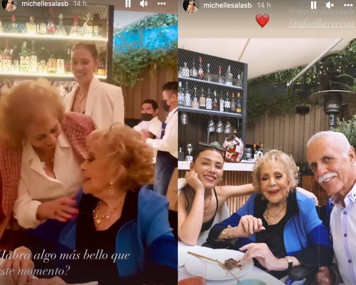 Michelle Salas tiene feliz reencuentro con su bisabuela, Silvia Pinal