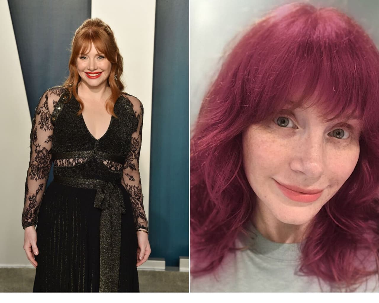 Aunque Bryce Dallas Howard es una de las pelirrojas más queridas en el mundo de Hollywood, la actriz de Black Mirror (2018) experimento con su cabello y llevó el cabello rojo hacia un espectro más frío, logrando una melena con colores rosados.