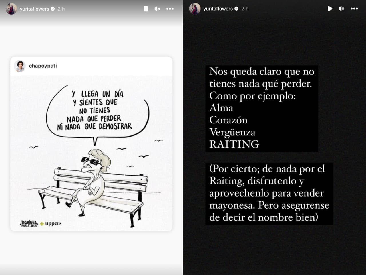 Yuridia respondió a las disculpas de Pati Chapoy a través de sus historias de Instagram.