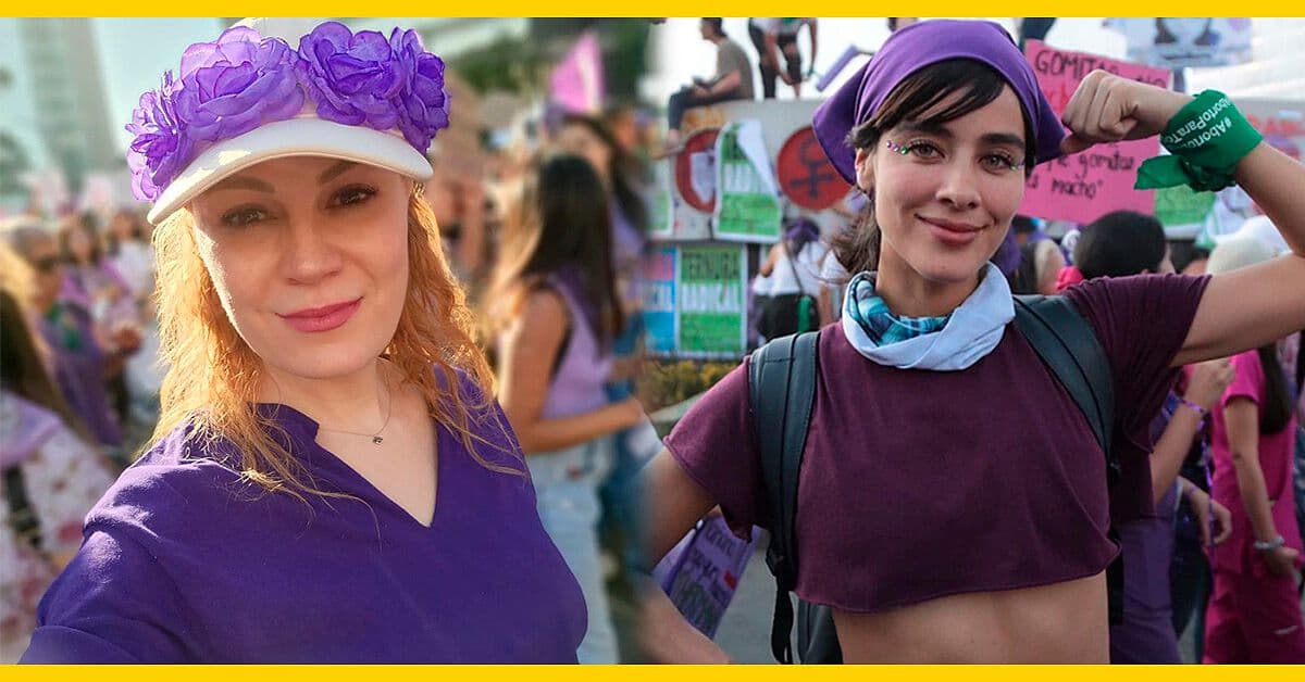 Daniela Magun y otras famosas asistieron a la marcha por el día de la mujer