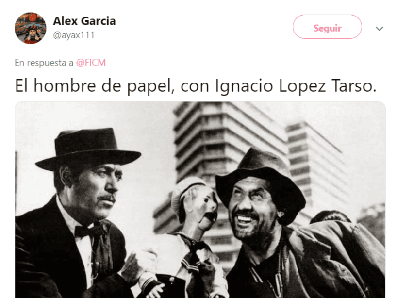 El hombre de papel (1963) de Ismael Rodríguez: la historia de un recolector de basura que, al encontrar un billete, pide a una sexoservidora el favor de tener un hijo con él.