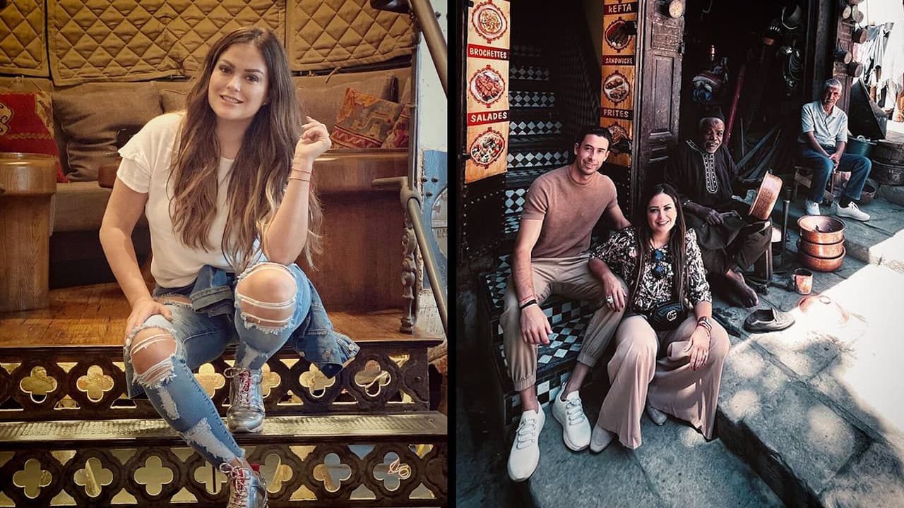 Mariana Echeverría y Oscar Jiménez disfrutan del tour por Marruecos